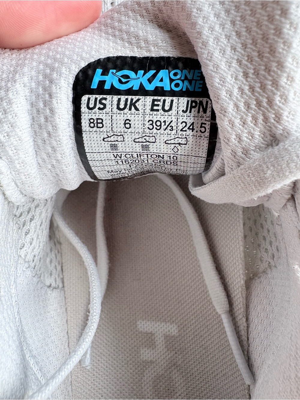 Hoka Women's Running Shoes Size 8B White Gray Sneakers - Picture 7 of 7